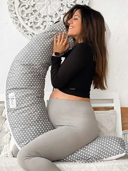 KOALA - Hugs Plus jastuk za trudnice i dojenje sa potporom za vrat, sivo-bijela