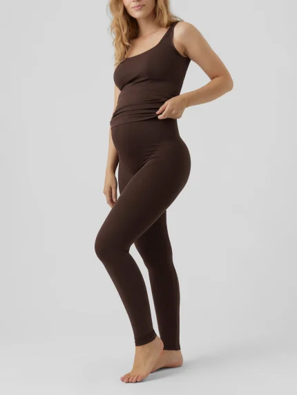MAMALICIOUS - Helanke za trudnice, braon